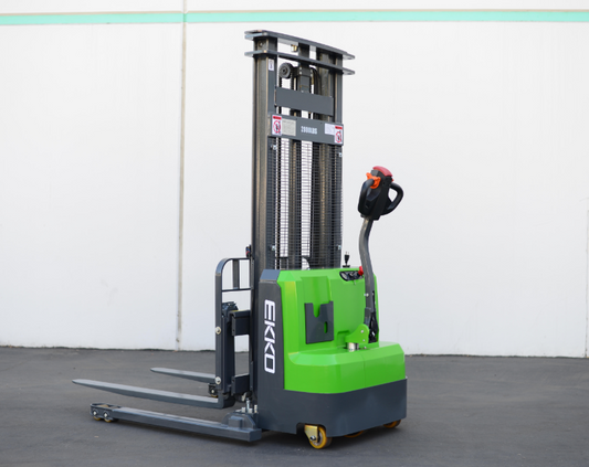 Ekko EK14 3,300 lb Electric Counterbalanced Stacker– 3,300 lb Capacity with Lithium Battery