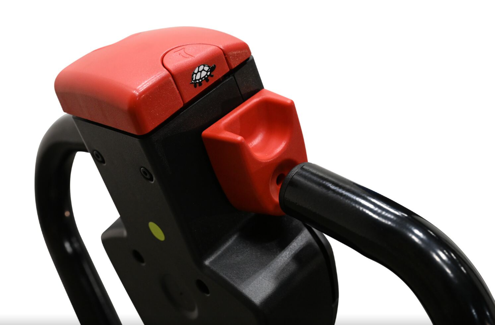 VESTIL Pramac Fork-Over Electric Stacker – 2,500 lb Capacity, 72" Lift Height, Heavy-Duty Steel