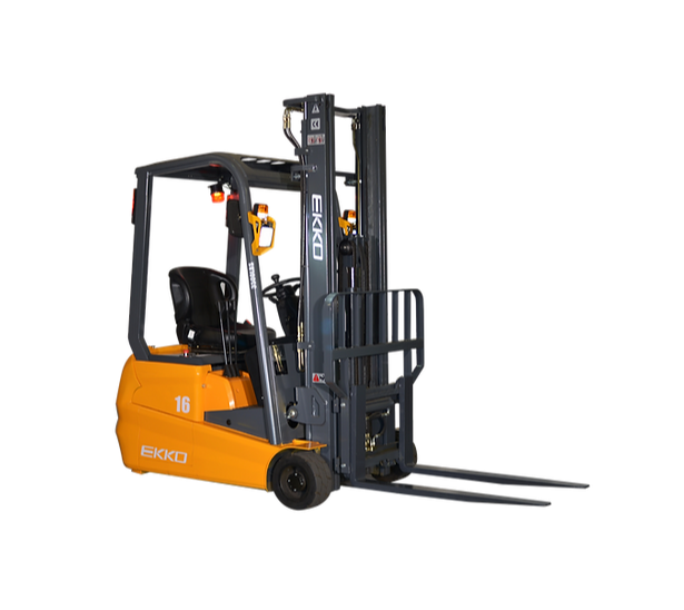 EKKO EK16A Series: 3-Wheel Electric Forklifts – 3,500 lbs Capacity