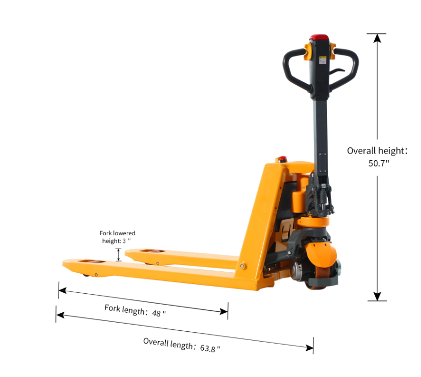 Tory Carrier - Orange Electric Pallet Jack – 3,300 lb Capacity, 27x48 Forks, 24V Lithium Battery