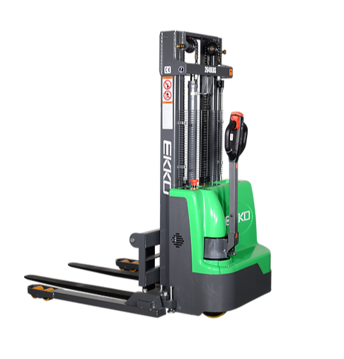 EB12E-98LI Full LI-ION Straddle Stacker - 2,640 lb Cap.