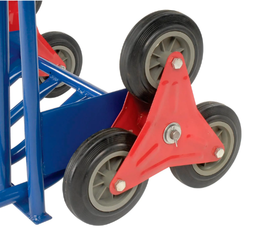 VESTIL Steel Stair Hand Truck – 300 lb Capacity, Triple-Wheel Stair Climber