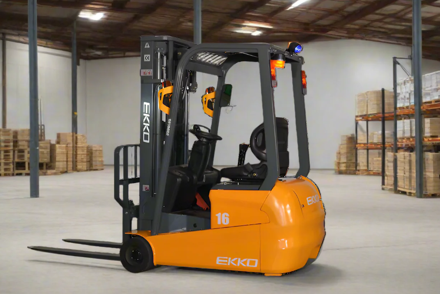 EKKO EK16A Series: 3-Wheel Electric Forklifts – 3,500 lbs Capacity