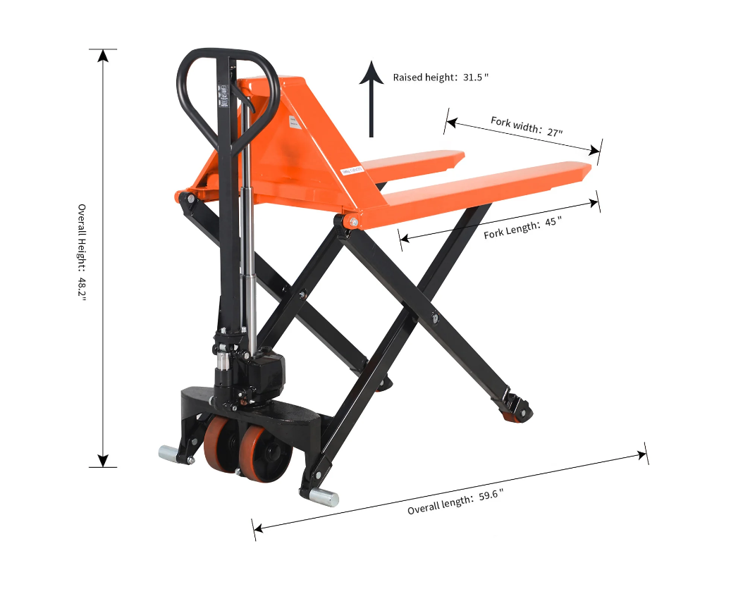 Tory Carrier: Lifting Pallet Jack Truck Lifter 2200lbs. Capacity