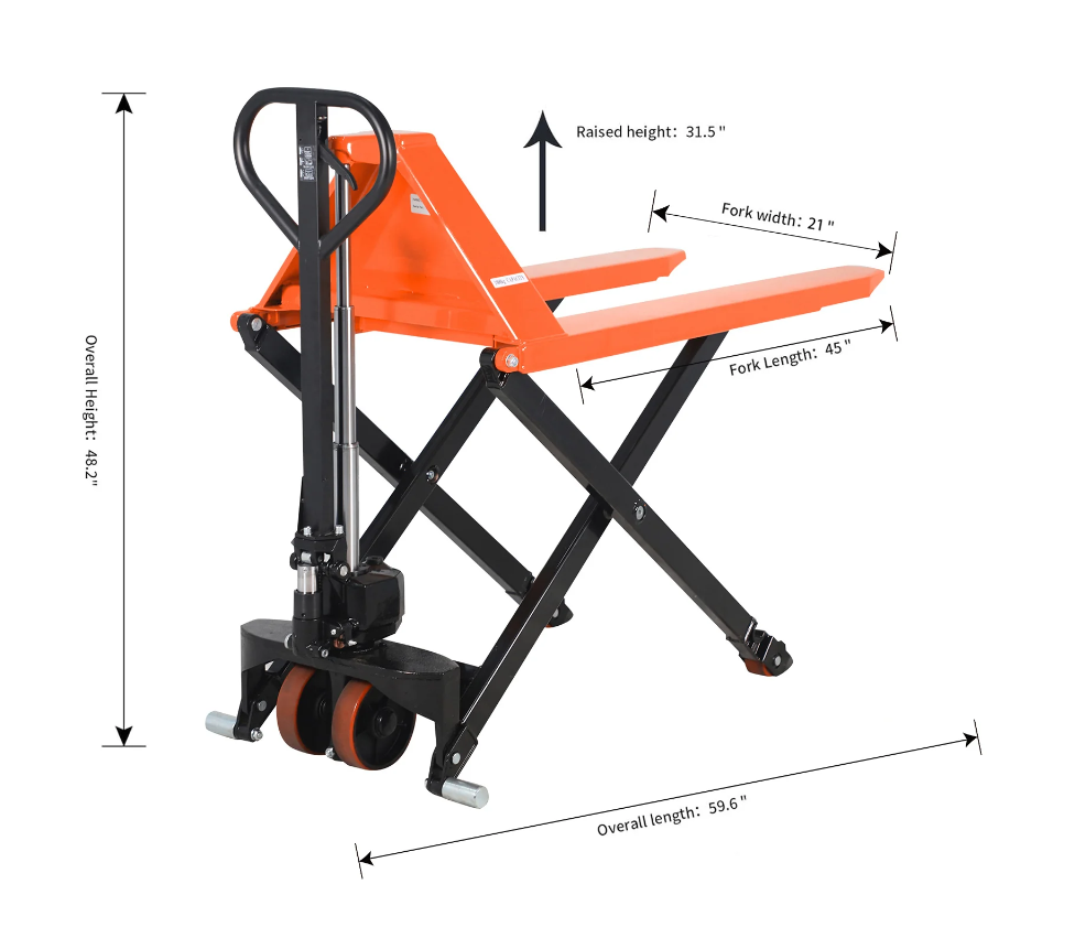 Tory Carrier: Lifting Pallet Jack Truck Lifter 2200lbs. Capacity