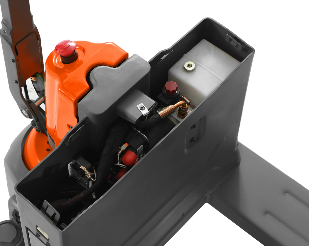 Tory Carrier - Electric Pallet Jack – 3,300 / 4,400 lb Capacity with 48"L x 27"W Forks, Lightweight Lithium Design