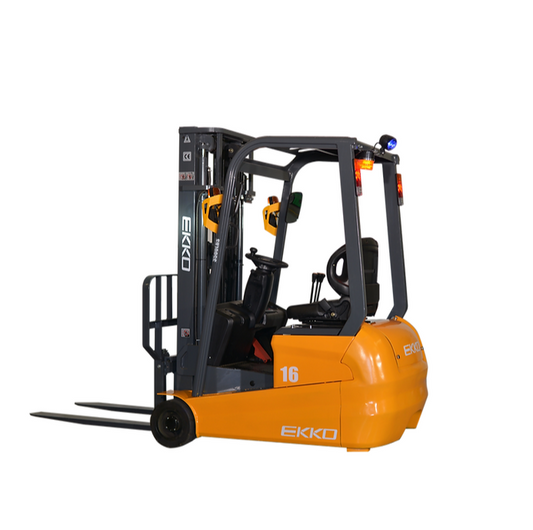 EKKO EK16A Series: 3-Wheel Electric Forklifts – 3,500 lbs Capacity
