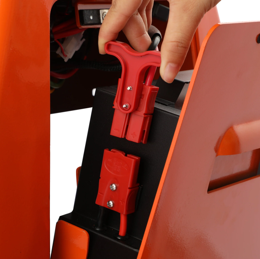 Tory Carrier - Orange Electric Pallet Jack – 3,300 lb Capacity, 27x48 Forks, 24V Lithium Battery