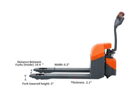 Tory Carrier - Electric Pallet Jack – 3300 lb & 3900 lb Capacity with 48"L x 27"W Forks- 24V GEL battery