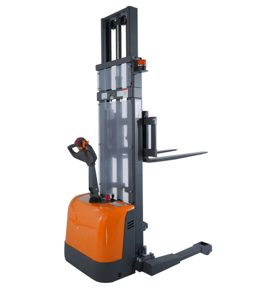 Tory Carrier T-3050 Fully Powered Electric Stacker with Straddle Legs – 3,300 lb Capacity, 98″ Lift Height