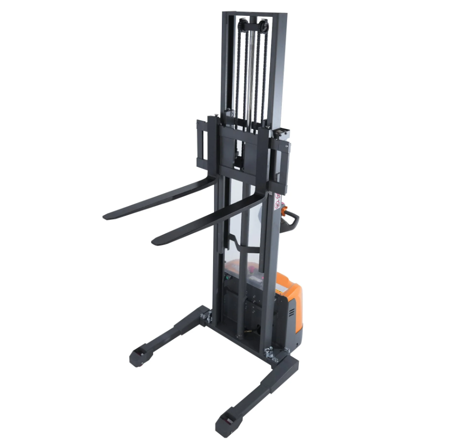 Tory Carrier T-3050 Fully Powered Electric Stacker with Straddle Legs – 3,300 lb Capacity, 98″ Lift Height