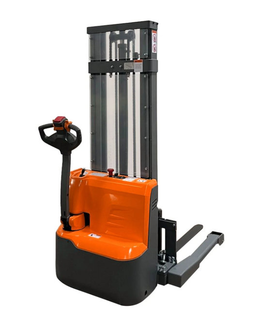 Tory Carrier T-3038 Fully Powered Electric Stacker / Pallet Truck – 2,640 lb Capacity, 98″ Lift Height